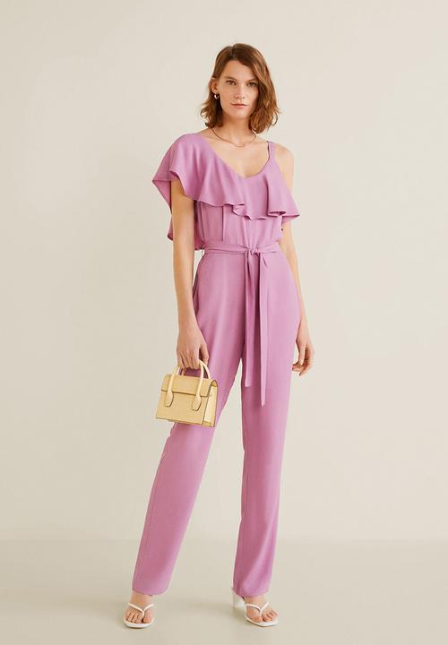 MANGO - Asymmetric jumpsuit - purple