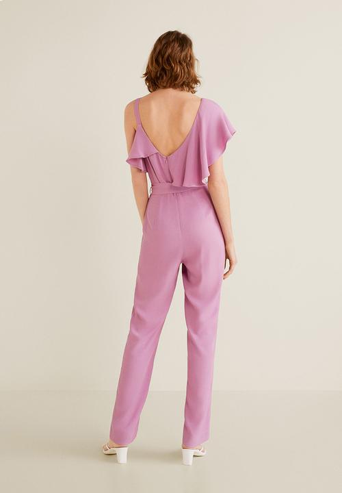 MANGO - Asymmetric jumpsuit - purple