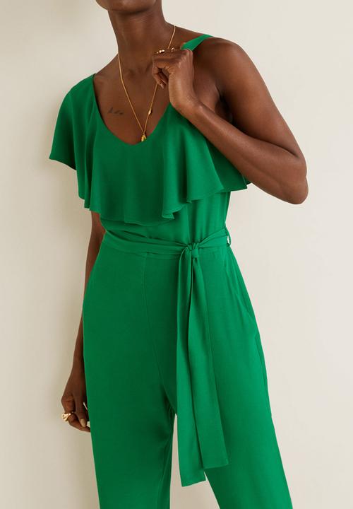 MANGO - Asymmetric jumpsuit - green