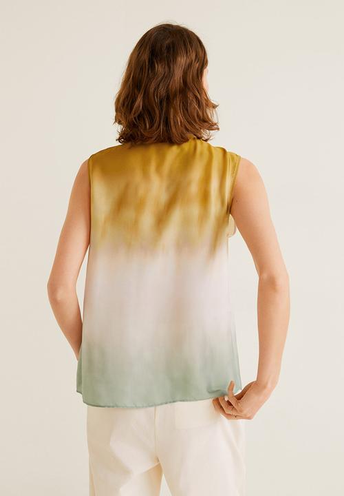 MANGO - Sleeveless tie-dye blouse - multi