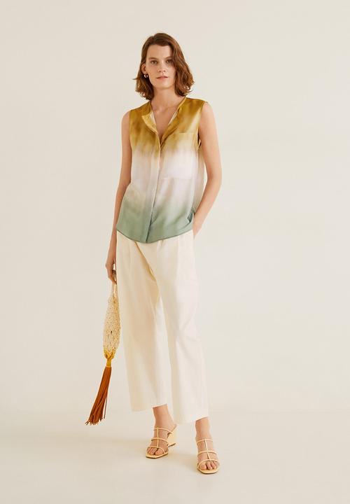MANGO - Sleeveless tie-dye blouse - multi