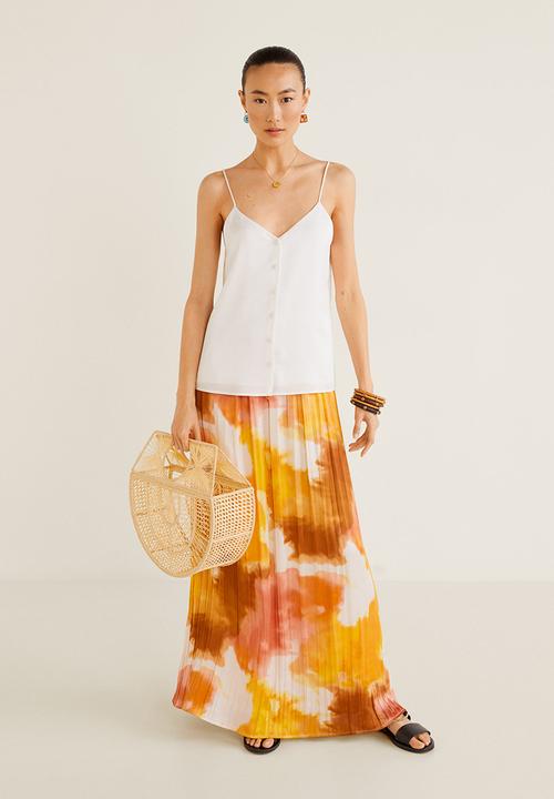 MANGO - Thin strap cami - white