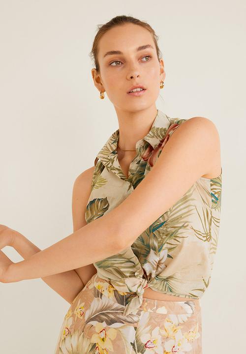 MANGO - Vintage sleeveless shirt - multi