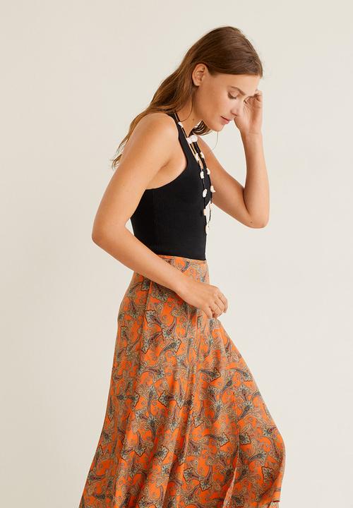 MANGO - Wrap back top - black