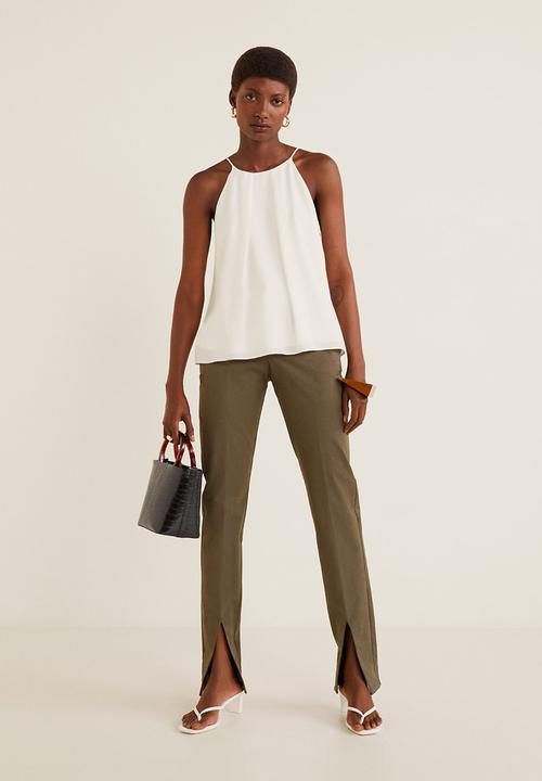 MANGO - Halter neck top - white