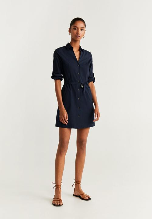MANGO - Dress mexi - navy