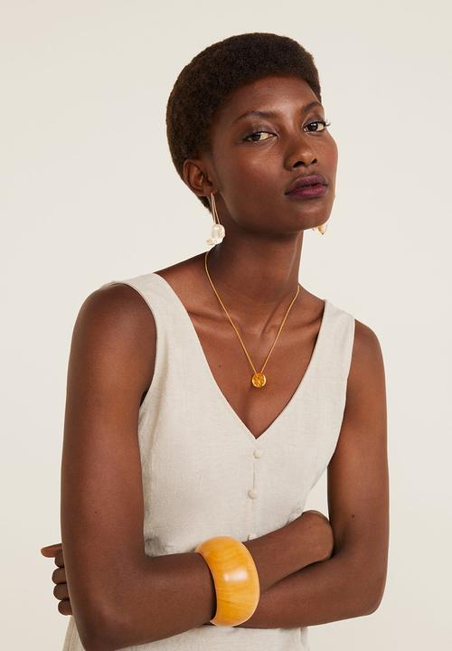 MANGO - Belt detail dress - grey