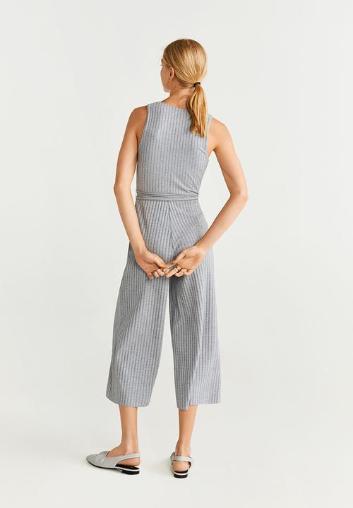 MANGO - Strip jumpsuit - grey
