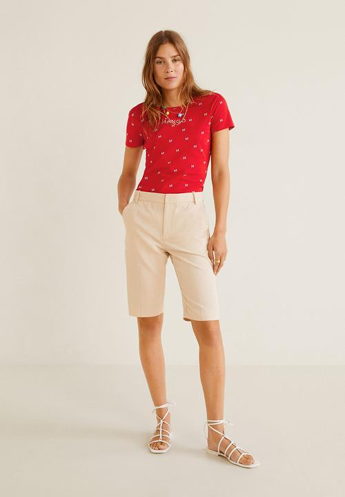 MANGO - T-shirt mangoda - red