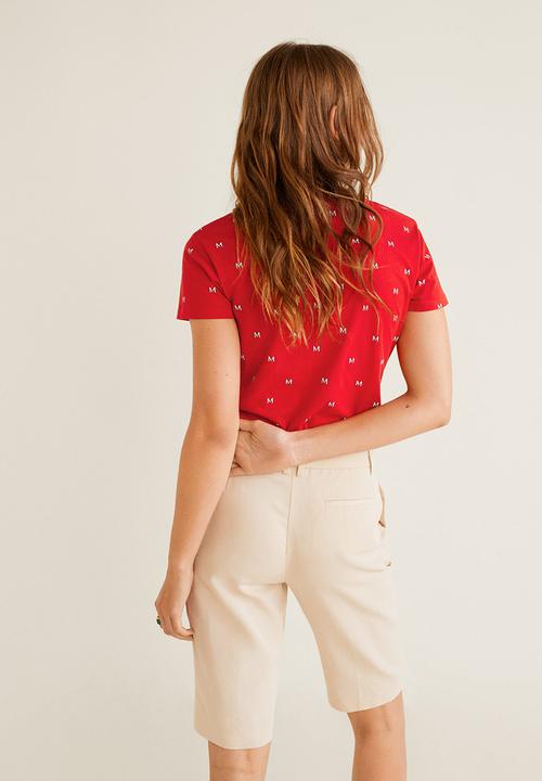 MANGO - T-shirt mangoda - red