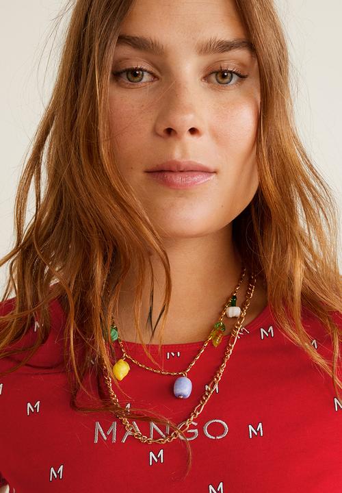 MANGO - T-shirt mangoda - red