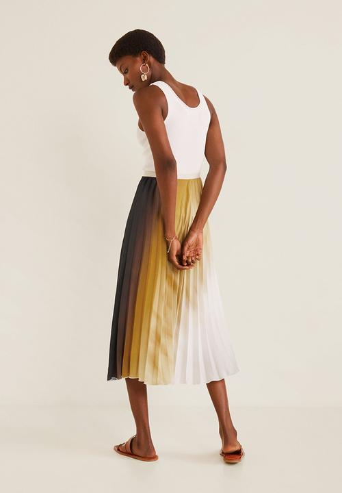 MANGO - Pleated skirt - multi