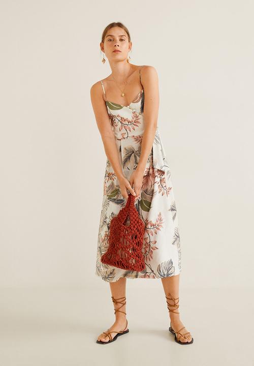 MANGO - Thin strap midi dress - multi