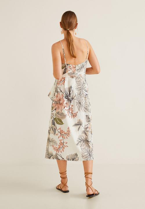 MANGO - Thin strap midi dress - multi