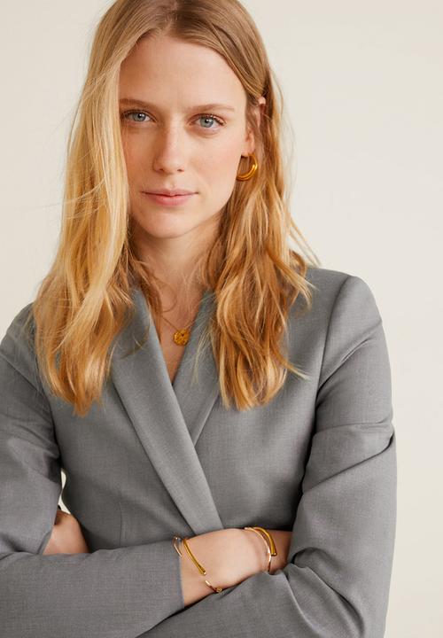 MANGO - Blazer boreal5 - grey