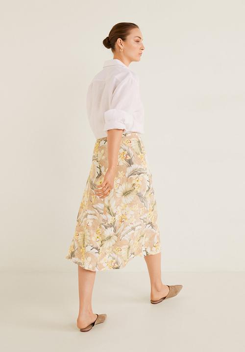 MANGO - All over print skirt - neutral