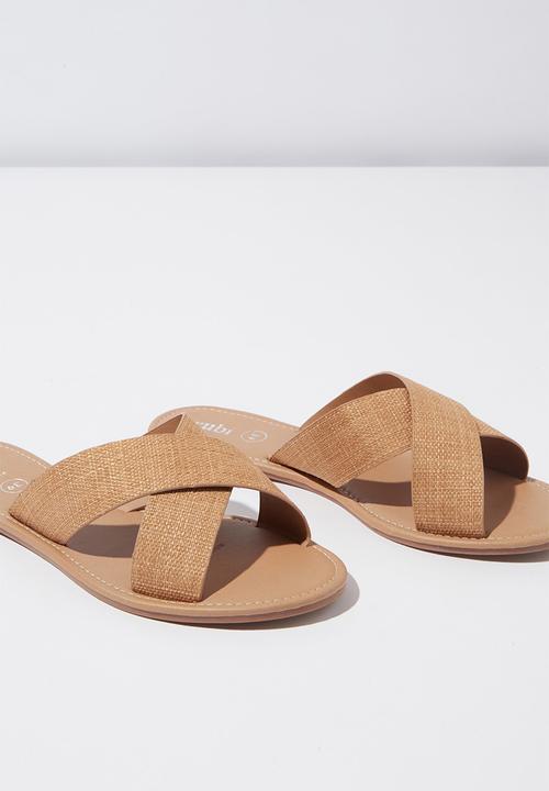 Cotton On - Everyday scarlett xover slide - neutral
