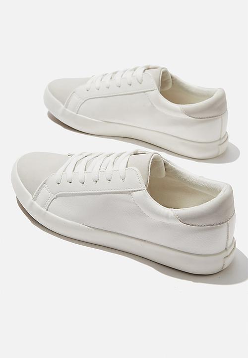 Cotton On - Ally low rise sneaker - white & grey