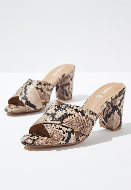 Cotton On - Quartz cross over mule - black & brown