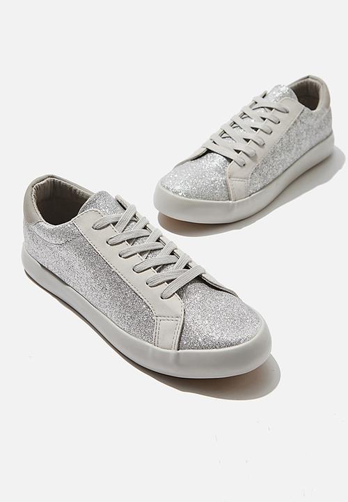Cotton On - Ally low rise sneaker - grey & silver