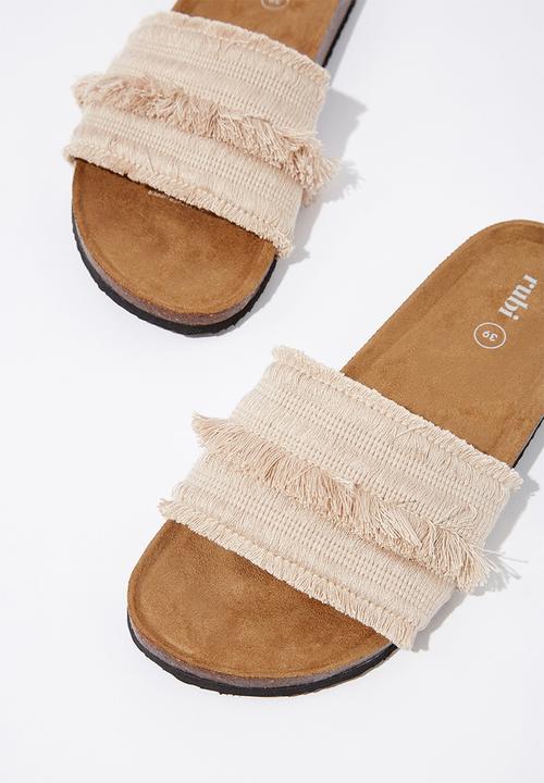 Cotton On - Rex single vamp slide - neutral