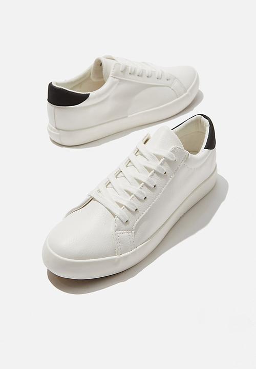 Cotton On - Ally low rise sneaker- white & black