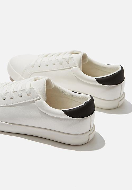 Cotton On - Ally low rise sneaker- white & black
