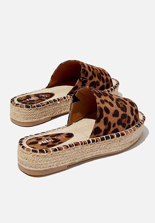 Cotton On - Hayley flatform espadrille sandal - brown 