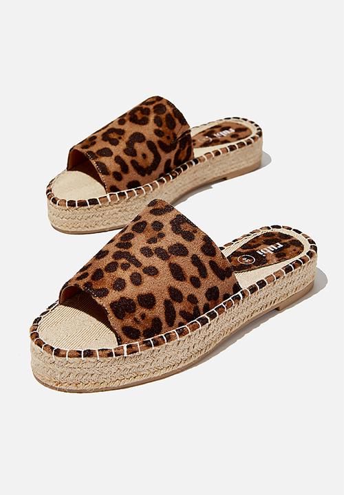 Cotton On - Hayley flatform espadrille sandal - brown 