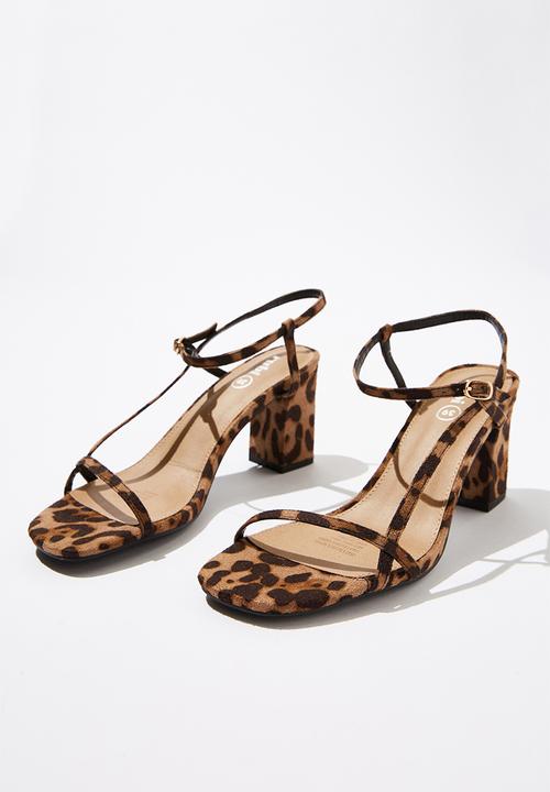 Cotton On - Hannah thin strap heel - black & brown