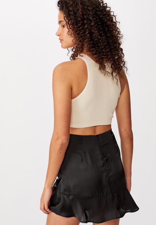 Cotton On - Coco rouched mini skirt - black