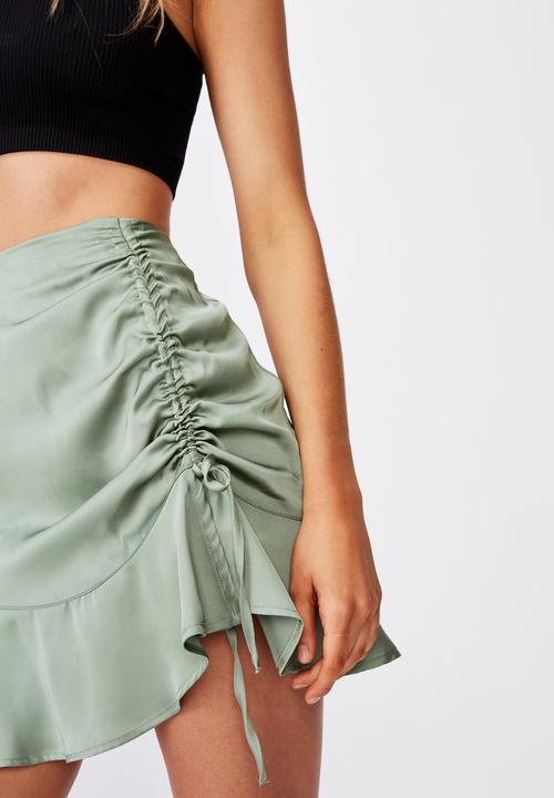 Cotton On - Coco rouched mini skirt - green