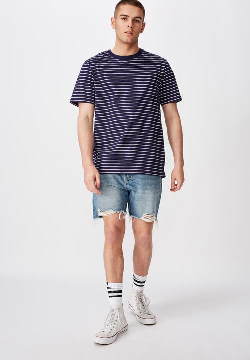 Factorie - Stripe T-shirt - navy & white 