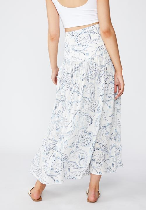 Cotton On - Nadia maxi skirt - blue & white