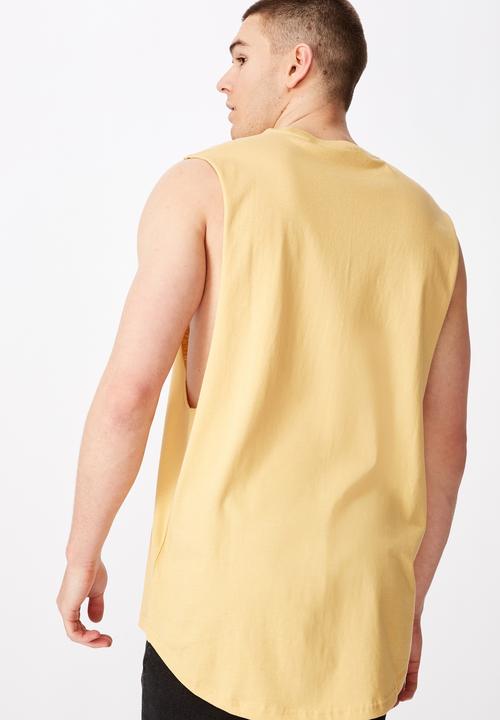 Factorie - Nice life graphic muscle tank - yellow 