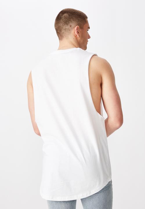 Factorie - Reign graphic muscle tank - white