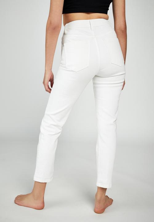Cotton On - Stretch mom jeans - white