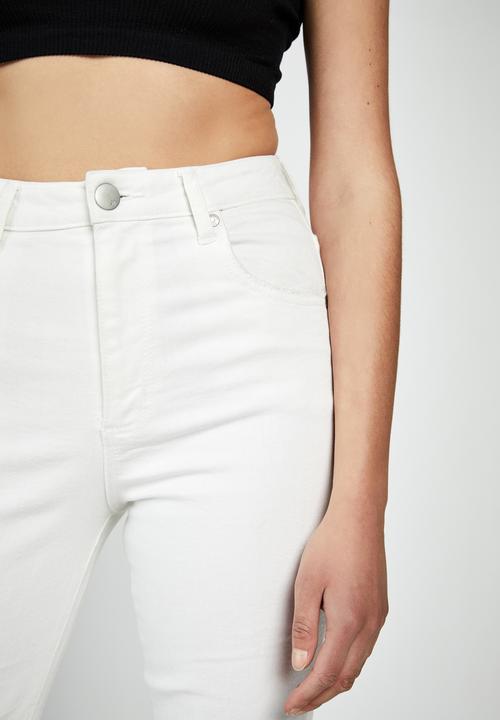 Cotton On - Stretch mom jeans - white
