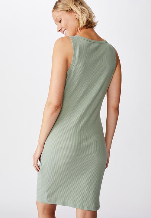 Cotton On - Maternity high neck midi dress - green