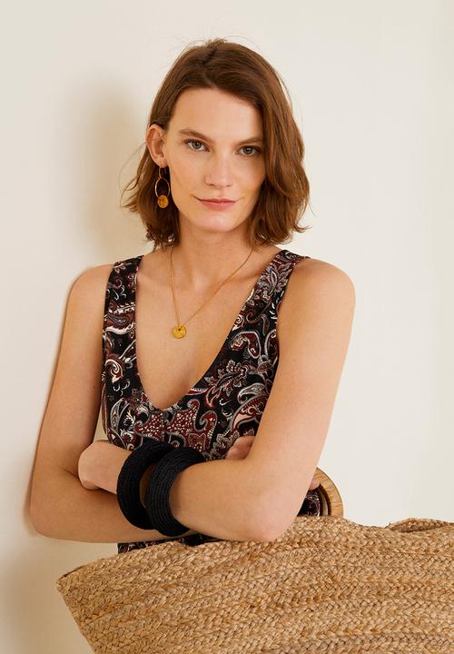 MANGO - Playsuit monik - brown & black