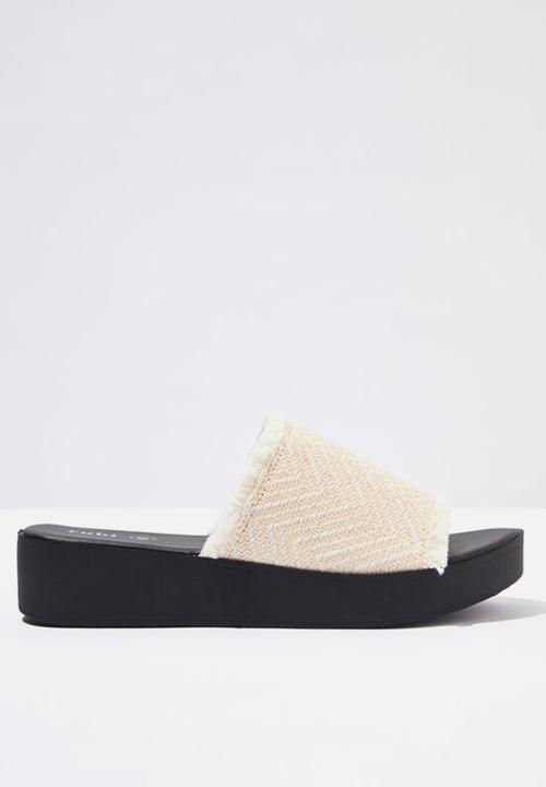 cream flatform sandals