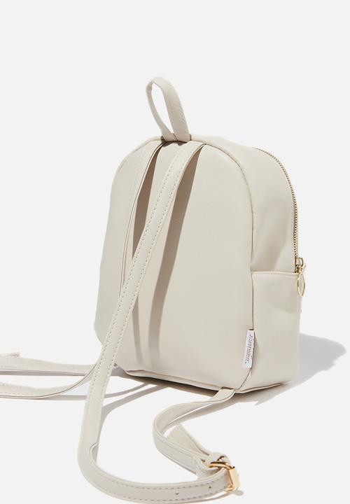 Typo - Mini cairo backpack - white