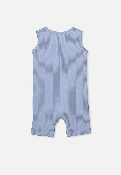 Cotton On - The sleeveless short leg romper - blue