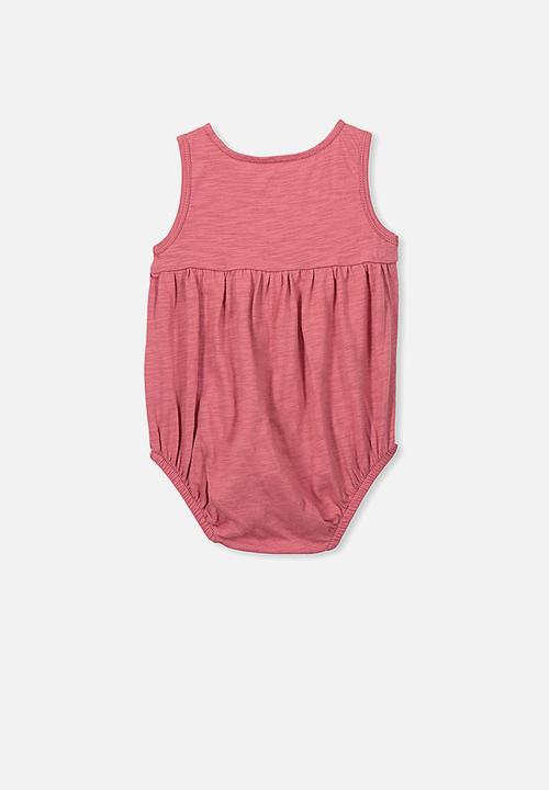 Cotton On - Craigelina singlet bubbysuit - pink