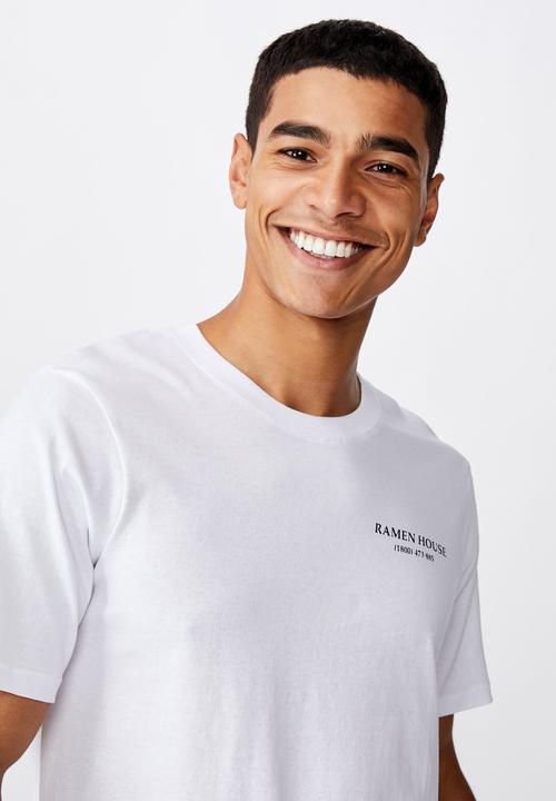 Cotton On - Noodle brain tbar souvenir T-shirt - white