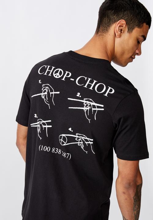 Cotton On - Chop chop t-bar souvenir T-shirt - black
