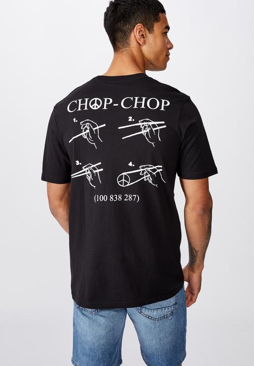 Cotton On - Chop chop t-bar souvenir T-shirt - black