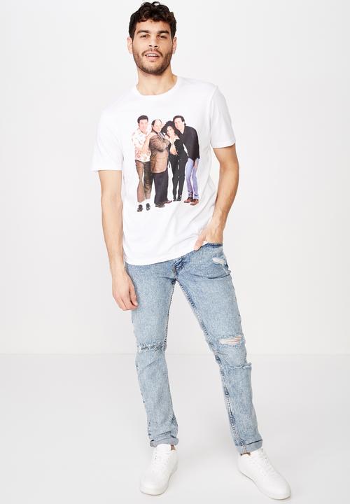 Cotton On - Seinfeld - standing collab T-shirt - white