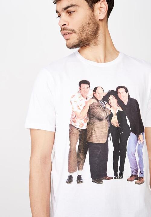 Cotton On - Seinfeld - standing collab T-shirt - white