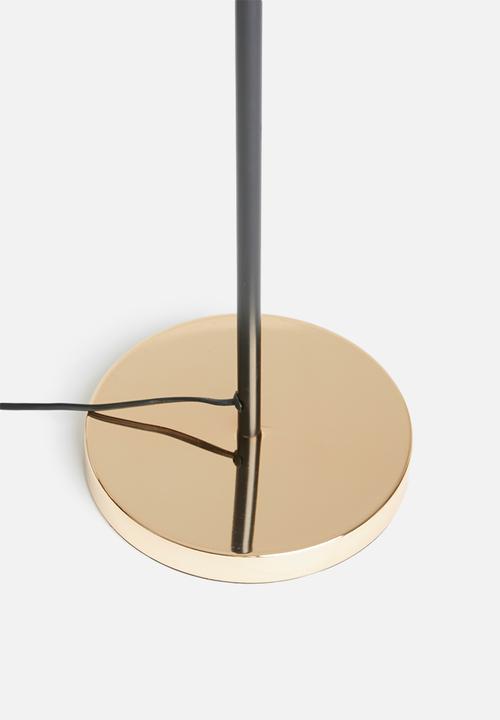 Sixth Floor - Kalco floor lamp - black & gold 